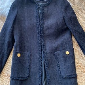 Zara Black Tweed Blazer S